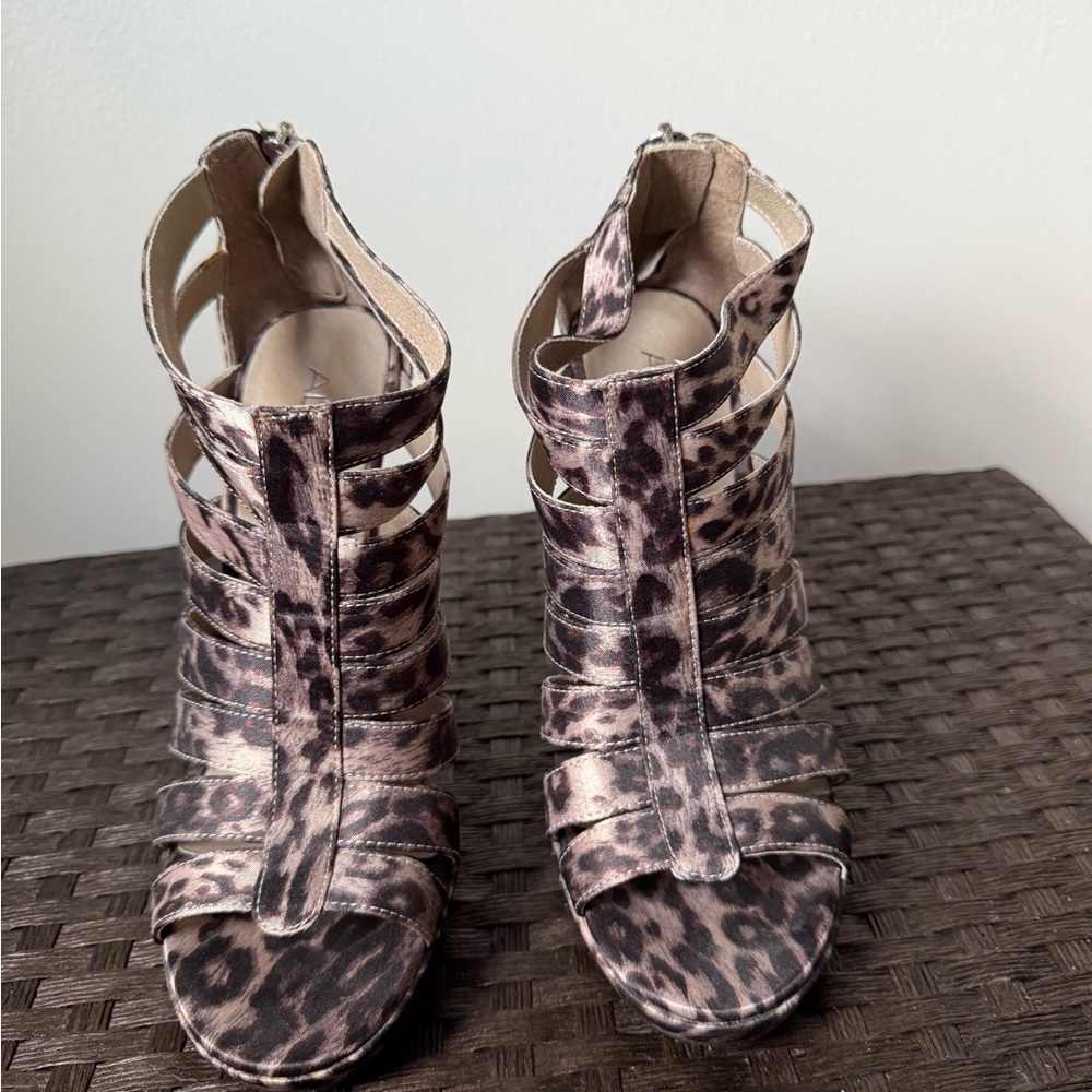 Leopard Print Strappy Women's Shoes